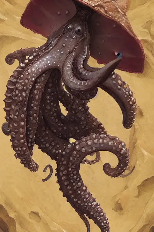 Image similar to portrait of the Plectronoceras cephalopod wizard wearing the epic artifact headgear by artgerm and Craig Mullins, James Jean, Andrey Ryabovichev, Mark Simonetti and Peter Morbacher 16k