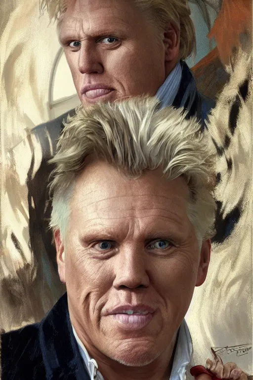 Prompt: Gary Busey portrait by Stanley Artgerm Lau, greg rutkowski, thomas kindkade, alphonse mucha, loish, norman Rockwell