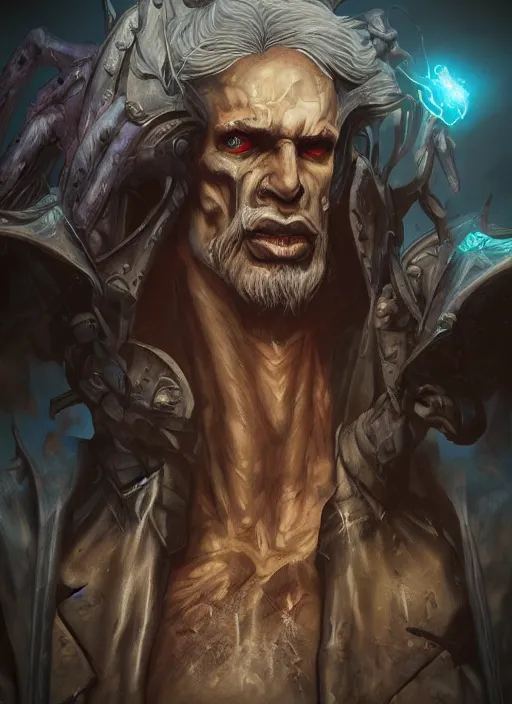 Prompt: a fantasy comic book style portrait painting of death archons : - azik eggers, heitel in lord of mysteries, unreal 5, daz, hyper realistic, octane render, rpg portrait, ambient light, dynamic lighting