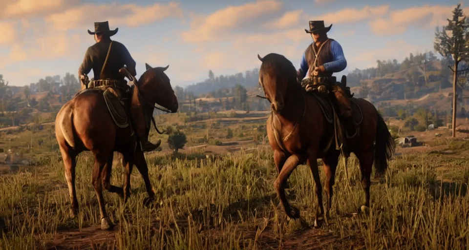 Image similar to red dead redemption 2, high detailed, 4 k, screenshot