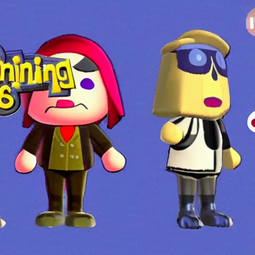 Image similar to magneto as a character in animal crossing