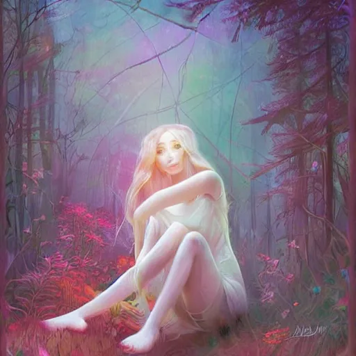 Prompt: forest in the morning light by Anna Dittman