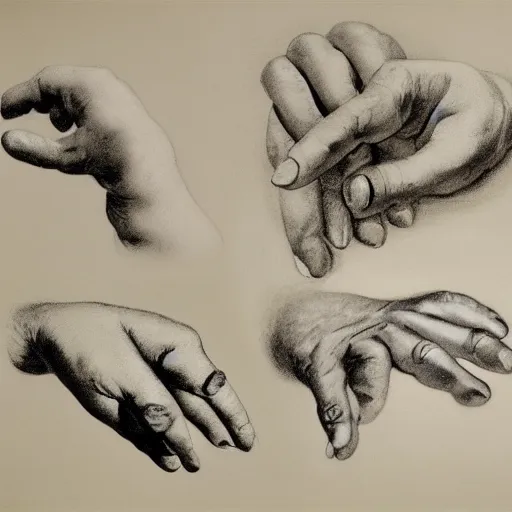 Image similar to hands, artistic study, hogarth, davinci, anatomical, kinesiology