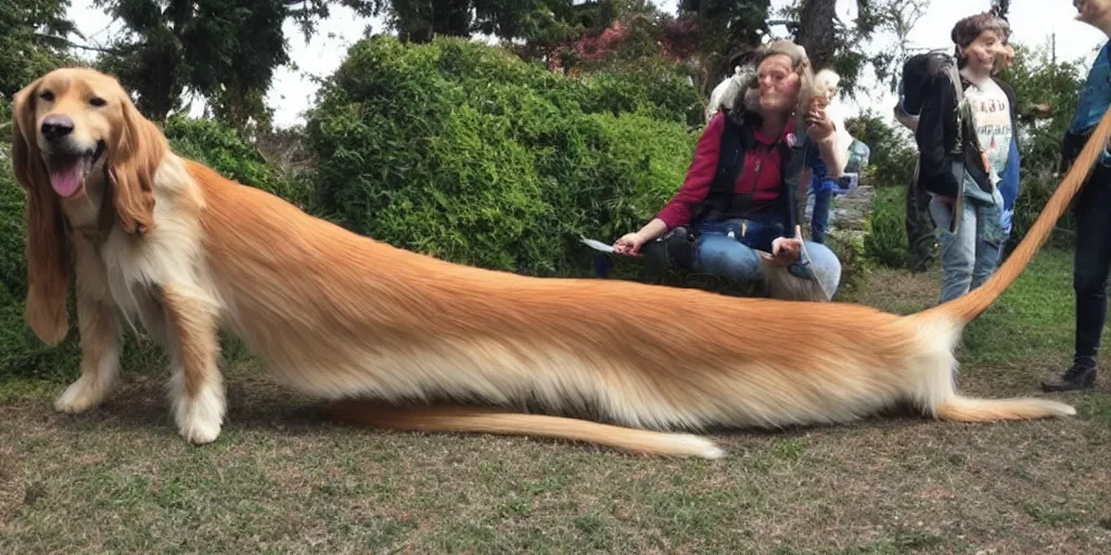 Prompt: a very long dog