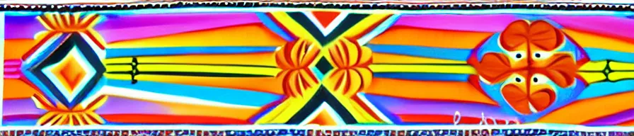 Image similar to [ mexican folk art ] mural depicting [ joseph and the amazing technicolor dreamcoat ] stylized