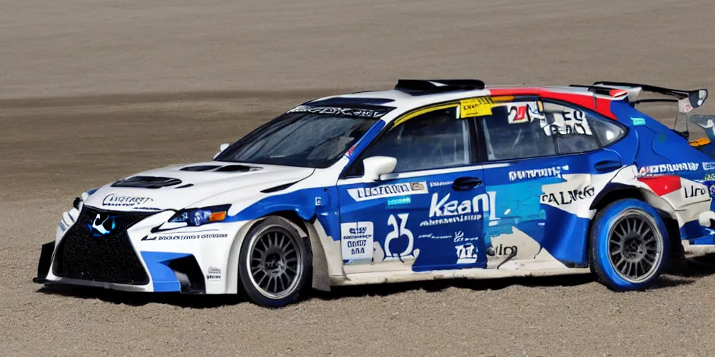 Prompt: Lexus IS350 Rally Car