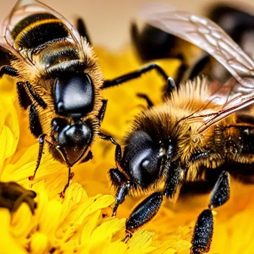 Prompt: close up photo of bee 4k, 8k
