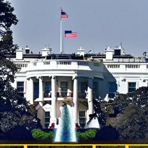 Image similar to ufo descending on the white house