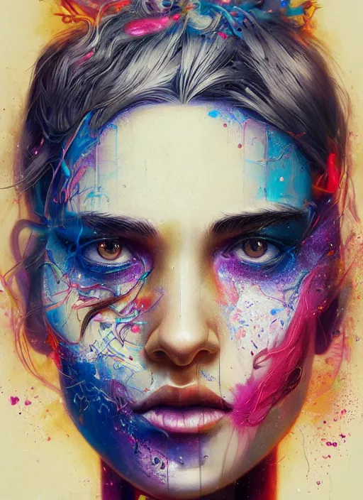 Prompt: beautiful portrait of Ditto, by Tristan Eaton, Stanley Artgermm, Tom Bagshaw, Greg Rutkowski, Carne Griffiths. trending on DeviantArt, face enhance, hyper detailed, trending on Artstation, 8k, masterpiece, graffiti paint, fine detail, full of color, intricate detail, golden ratio illustration