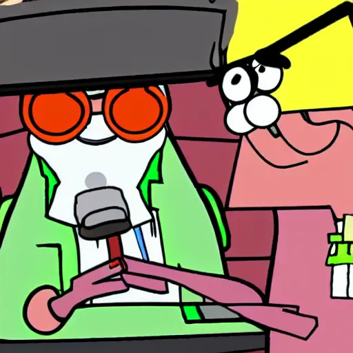 Image similar to master shake athf smoking from a bong