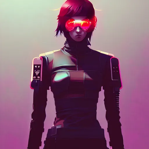 Image similar to a cyberpunk anarchist, by guweiz and wlop and ilya kuvshinov and artgerm and josan gonzalez, digital art