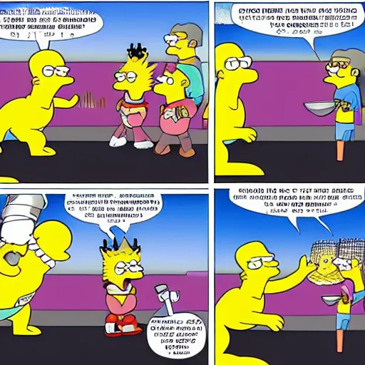 Image similar to Big Chungus vs Homer Simpson, the final battle, futuristic