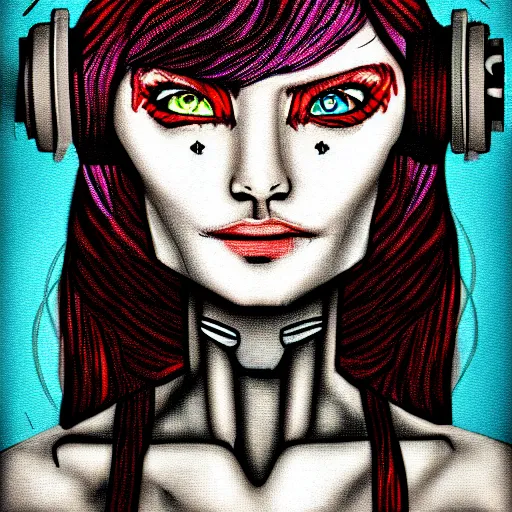 Image similar to cyborg girl by md. h 3, arstation