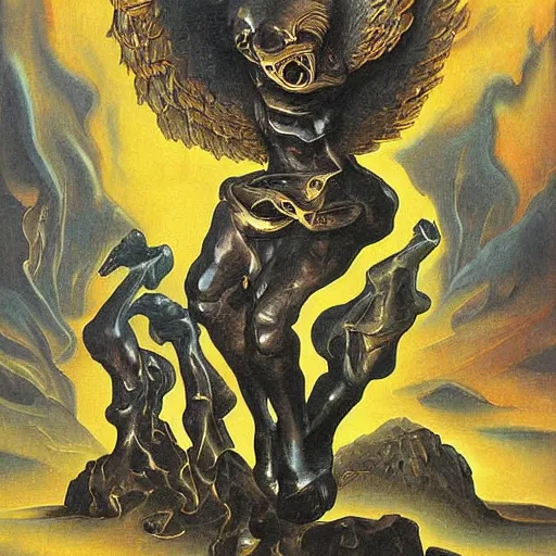 Prompt: hell fire oil painting by Szukalski