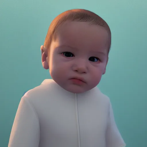 Prompt: portrait of a holy catholic baby, trending on art station, 4k UHD, 8k, painting illustration, realistic volumetric lighting, rendered in unreal engine, high detail, photorealistic