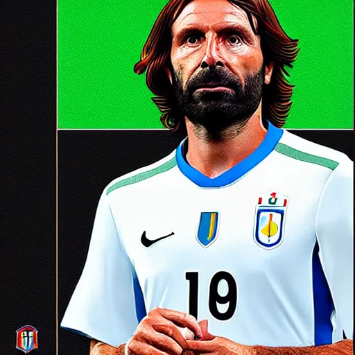 Prompt: pirlo italia, digital art