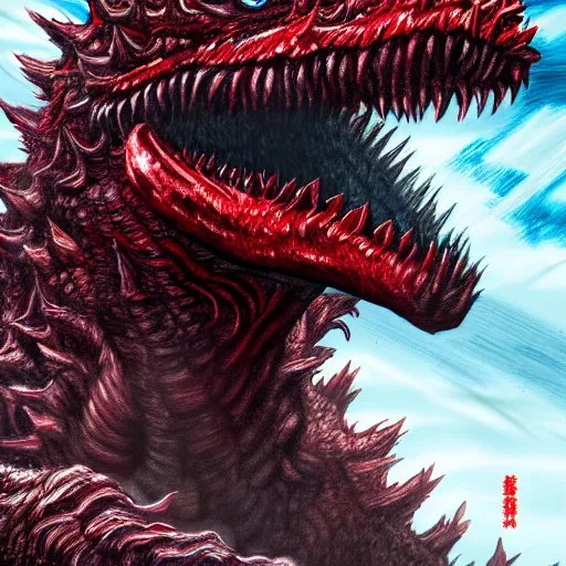 Prompt: shin godzilla, highly detailed, digital painting, smooth, sharp focus, illustration, ultra realistic, 8 k, art by hideaki anno
