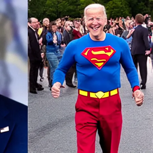 Image similar to joe biden as superman