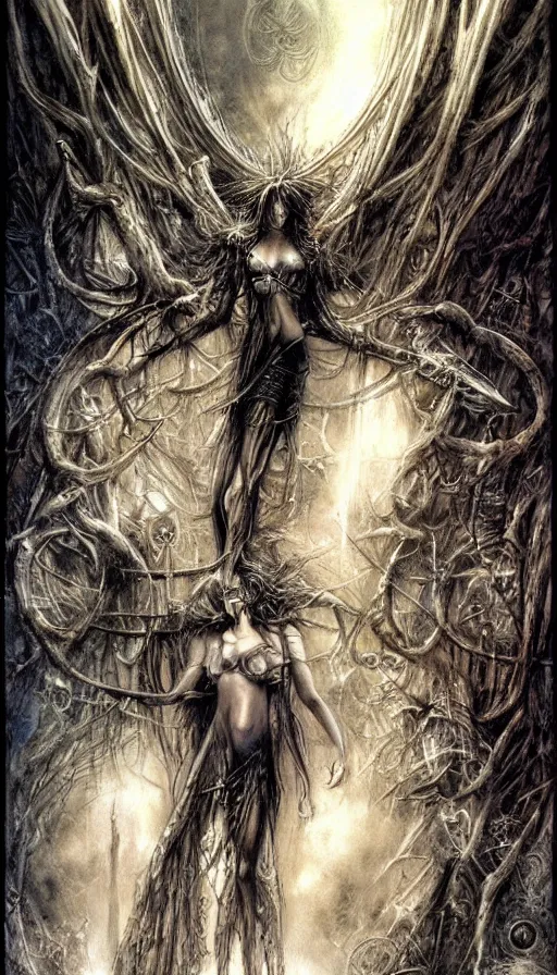 Image similar to Psytrance Artwork, by Luis Royo,