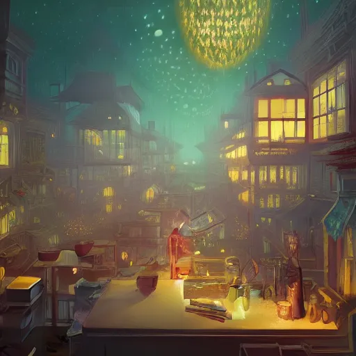 Image similar to beautiful render of chemical woekshop,victorian by victo ngai and andreas rocha and greg rutkowski, Trending on artstation,unreal engine,8k hd wallpaperjpeg artifact,blur,artfact ,