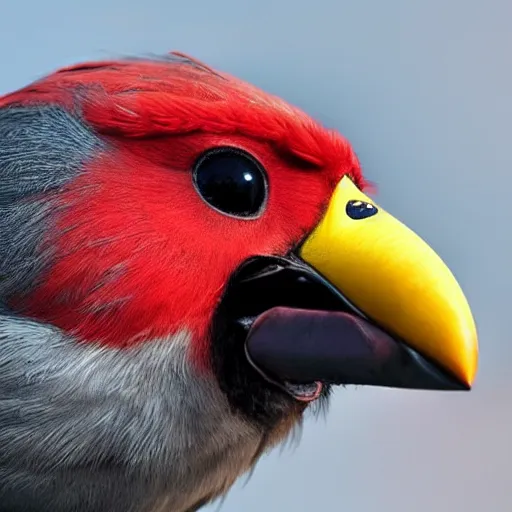 Image similar to An extremely angry bird.