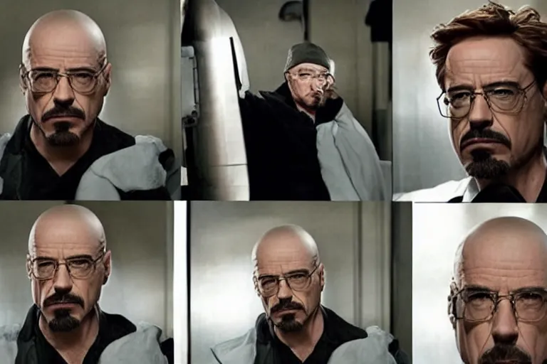 Image similar to robert downey jr as walter white