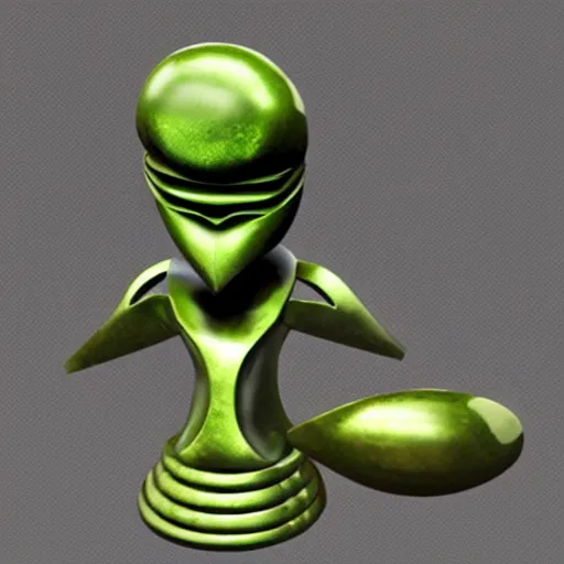 Image similar to Alien head chess piece