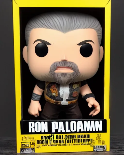 Image similar to Ron Perlman Funko Pop. Photographic, photography