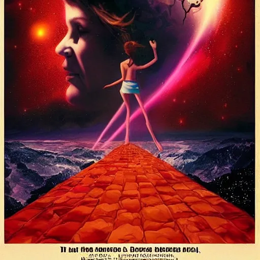 Image similar to the heavens and hell in between, poster art