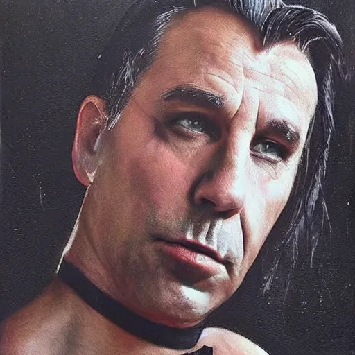 Image similar to dark chocolate relief that looks like till lindemann, dark chocolate painting