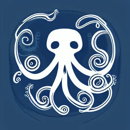 Image similar to cyborg robot electric octopus, digital art, vector art