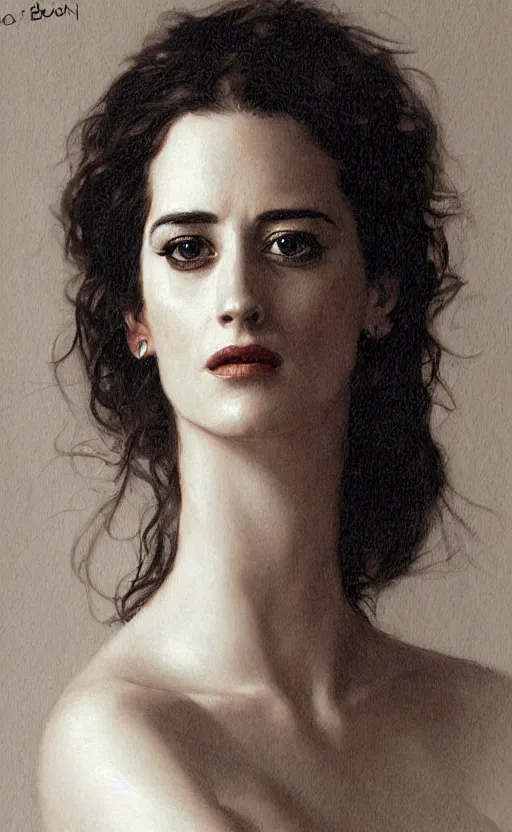 Prompt: portrait en buste of eva green, traditional corsican, intricate, highly detailed, artstation, illustration, jurgens, rutkowski, bouguereau