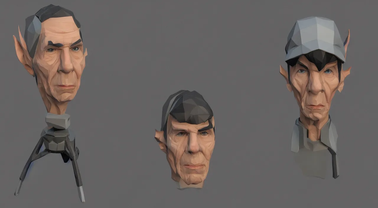 Prompt: a low poly render of Spock for sale on Facebook Marketplace and CryEngine