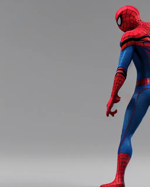 Image similar to full body shot film still of spider-man, 3d render, Unreal Engine, octane render, ray tracing, Unity, highly detailed, high quality, HD, 4k, 8k, realistic, sharp, trending