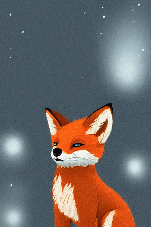 Prompt: portrait of a small fox wearing blue coat stood outside a school gate, trending on artstation, highly detailed, digital painting, volumetric light, concept art, middle focus, illustration, cel shaded, studio ghibli, cute