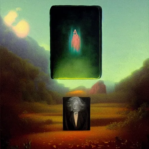 Prompt: abandoned soft synthwave country crystal quetzal blade fireflies cheese , by Rene Magritte and Esao Andrews and Ivan Aivazovsky , tarot card , Rendered in Maya , black velvet painting