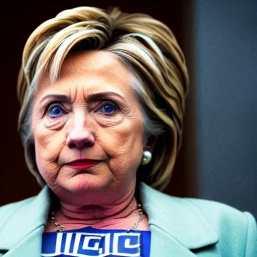 Image similar to cinematic shot of hillary clinton in breaking bad
