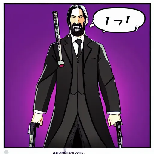 Prompt: John Wick in hanbok, comic style