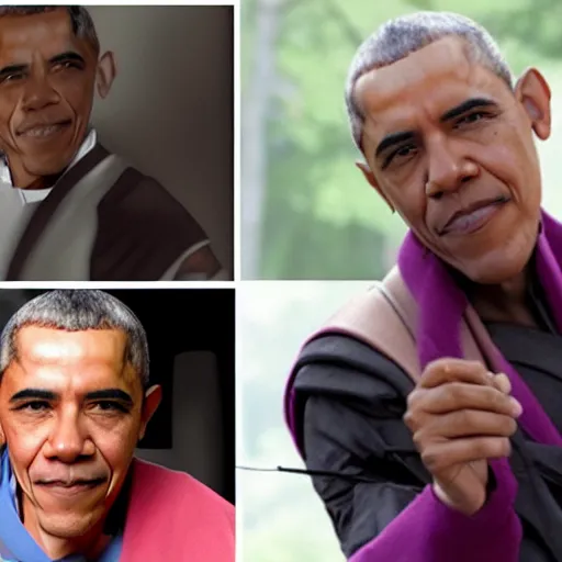 Image similar to barack obama as mace windu from star wars