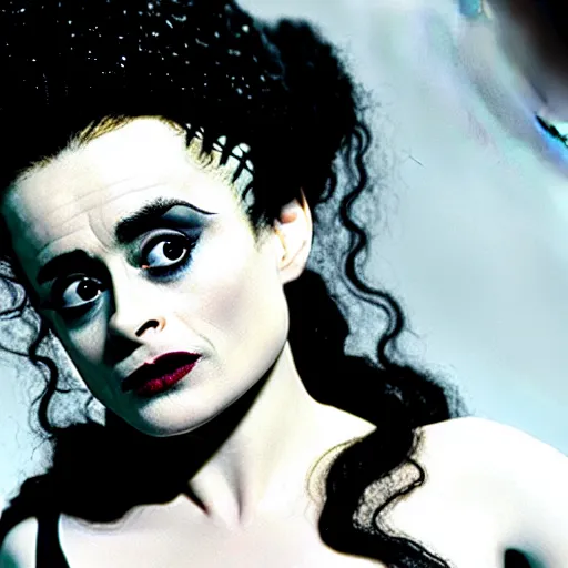 Image similar to helena bonham carter, still from the movie bride of frankenstein