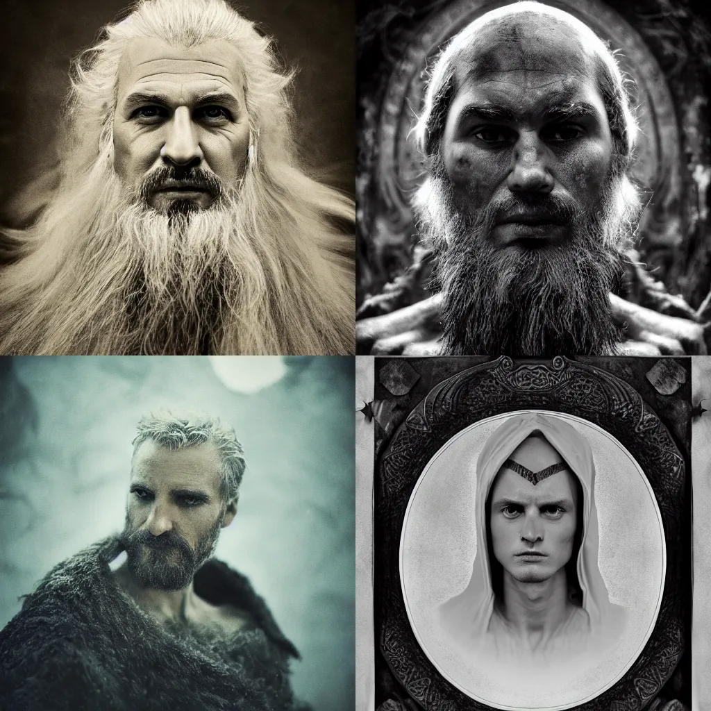 Prompt: male god svarog portrait, slavic mythology, ethereal, national geographic award winning photo by yousuf karsh, high detailed, epic, 8k, atmospheric lighting, extreme detail, photorelism, cinematic, ethereal, ultra realistic, dramatic lighting, rim light