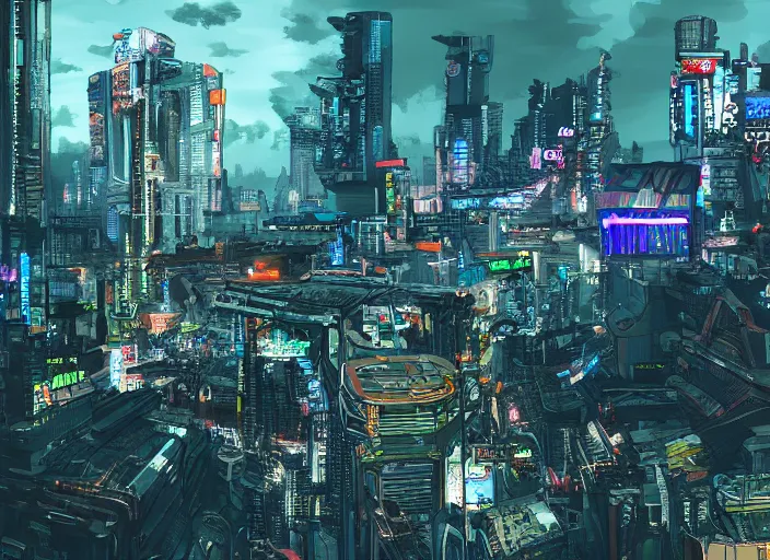 Image similar to cyberpunk manila cityscape by juvenal sanso, detailed, trending on artstation