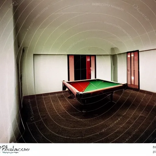 Prompt: noisy color photograph of a liminal pool room, terraces, minimalist, oddly familiar, cinematic, soft vintage glow