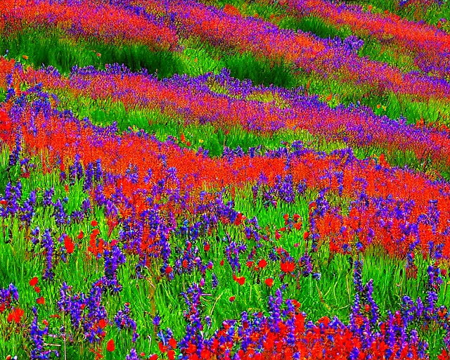 Prompt: wildflowers by lukas kuhn