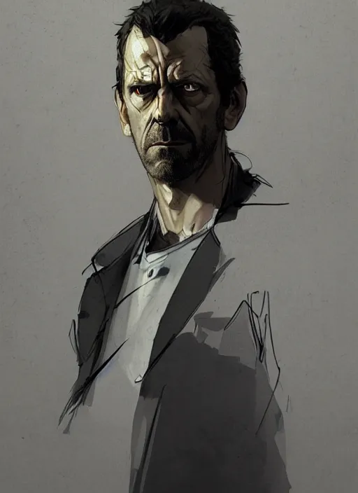 Image similar to portrait of Gregory House, dramatic lighting, illustration by Greg rutkowski, yoji shinkawa, 4k, digital art, concept art, trending on artstation