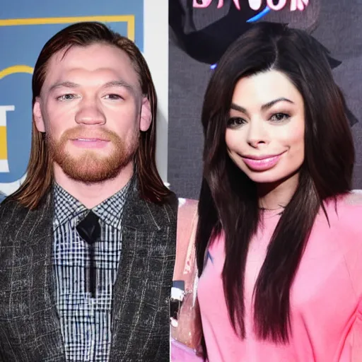 Image similar to miranda cosgrove as carly shay fights conor mcgregor