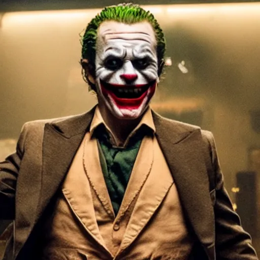 Image similar to film still of Mel Gibson as joker in the new Joker movie