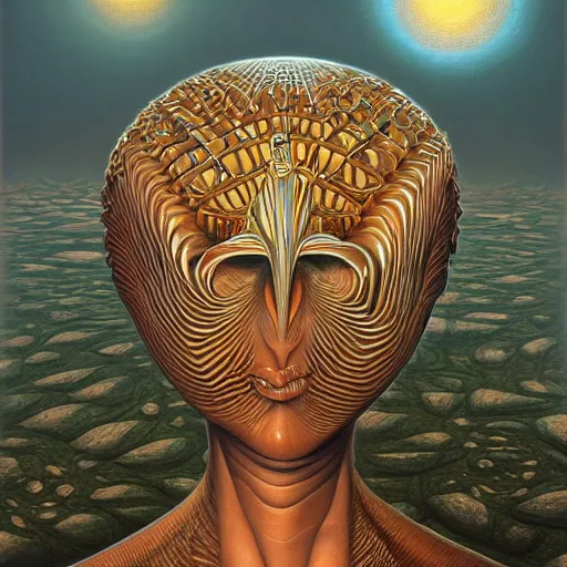 Image similar to mother of pearl by jacek yerka, alex gray, zdzisław beksiński, dariusz zawadzki, vladimir kush, jeffrey smith and h.r. giger, oil on canvas, 8k highly professionally detailed, trending on artstation