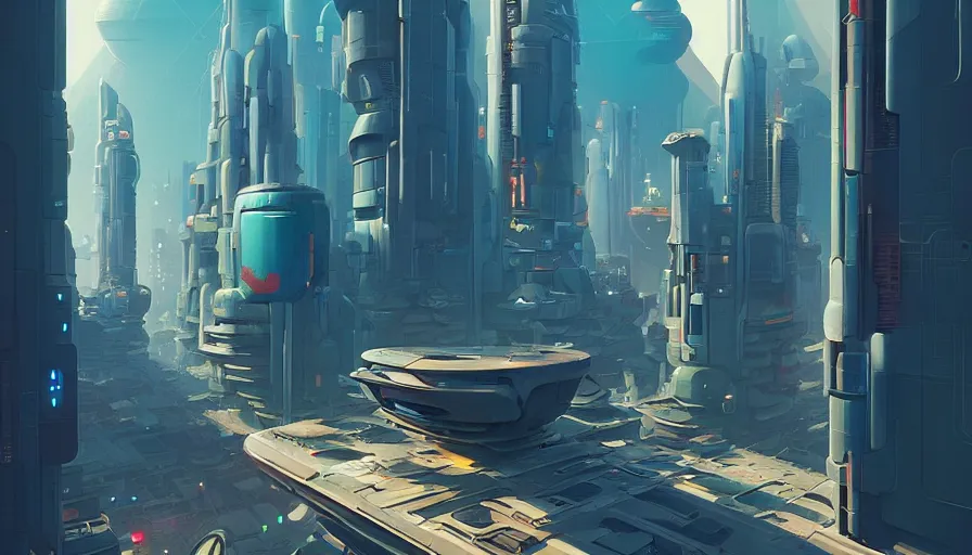 Image similar to illustration of a futuristic city by james gilleard and filip hodas, fine details, vivid, masterpiece