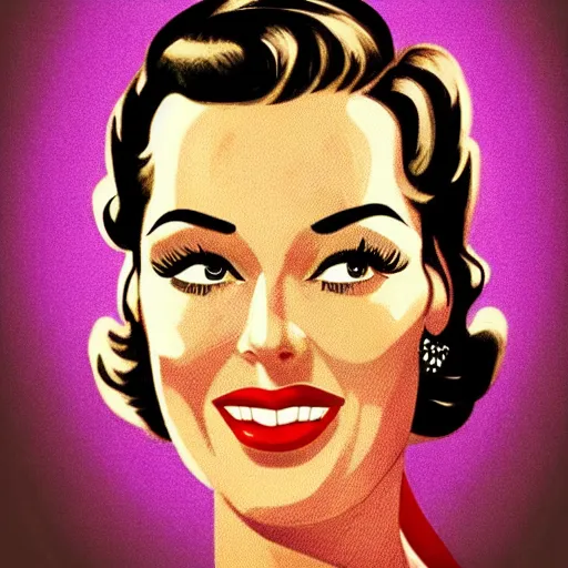 Prompt: smiling, happy, beautiful, intelligent, powerful 1 9 4 0 s movie star loving eyes, fully clothed, wise, beautiful, dramatic lighting, sharp focus, art deco patterns by stanley artgerm, retro futurism, dramatic lighting, trending on artstation, flat colour, geometric curves, gradient filter